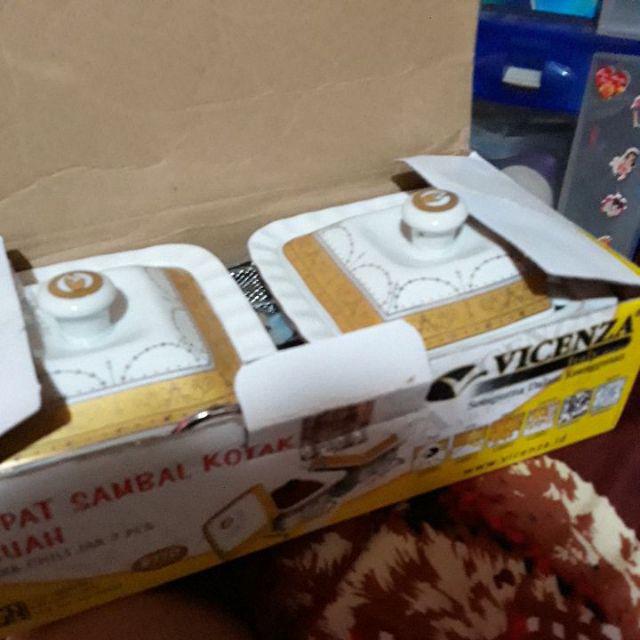 Tempat Sambal Kotak Vicenza - Square Chili Jar B720