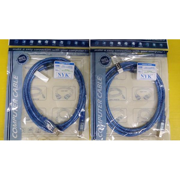 Kabel Printer NYK USB 2.0 1,5M