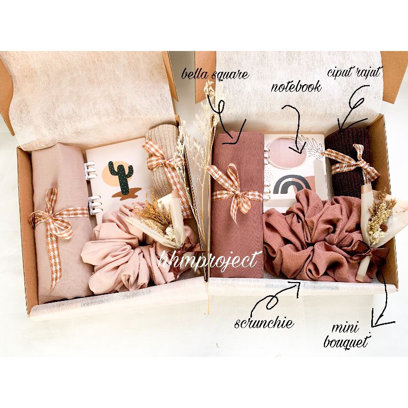 Hampers Hijab (Bella) Gift Box Birthday, Graduation, Lebaran, kado