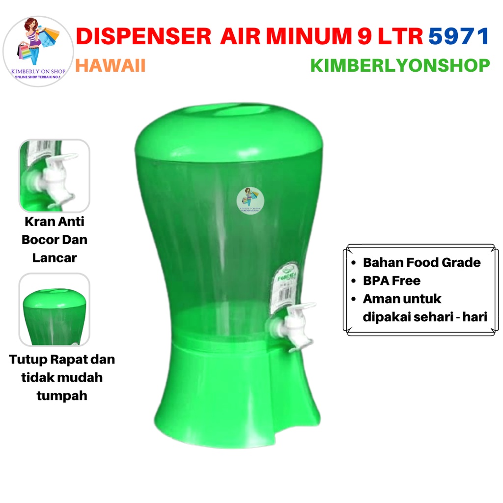 Dispenser Tempat Penyimpanan Air Foresta Water 9 Liter 5971 Hawaii