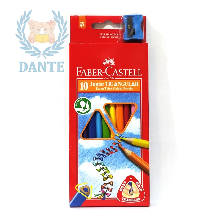 

WARNAPENSIL- PENSIL WARNA FABER CASTELL 10 JUNIOR TRIANGULAR -PENSIL WARNA