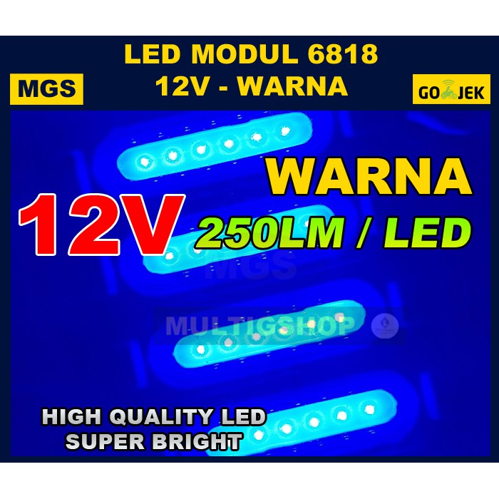 100Pcs LED Modul COB 6818 12v - Warna