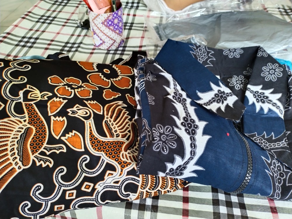 Promo 7.7 Mega Sale Tunik Batik Zipper Depan M L Xl Xxl