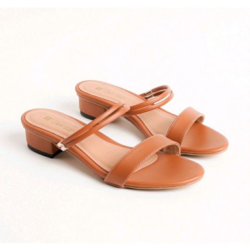 Sandal Slop Wanita Coklat Big Size 41 42 43 44 45 / Sendal Slop heels Makazi Feminim JUMBO, 41