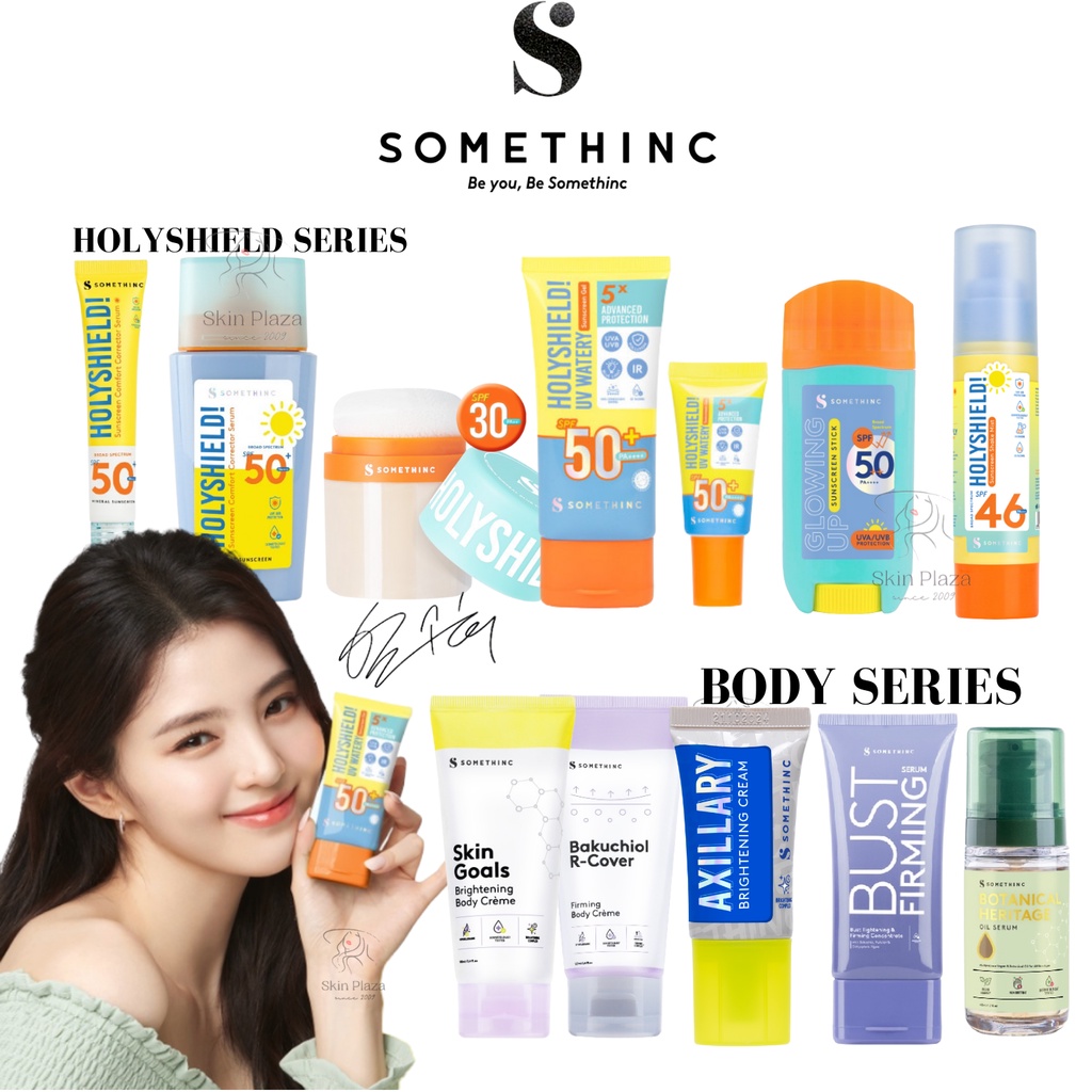 Somethinc Body Series SKIN GOALS BUST Bakuchiol R-Cover Firming Body Creme Manuka Waxing BOTANICAL Oil Shake Mist Holyshield No Sebum Powder UV Watery SPF 50 PA++++ Glowing Up Sunscreen Stick Sun Holyshield! Sunscreen Comfort Corrector Serum Han So Hee