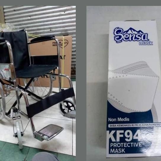 Kursi Roda Standar Juara, Free Masker Kf 94 Sensa Sdede567