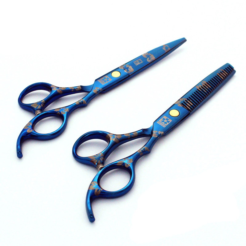 【COD+Dalam stok+Pengiriman Cepat】YUN Gunting Sasak Rambut Stainless 6 Inch Gunting Rambut  Barber Shop Hair Scissor   Grooming Hairdressing Hair Styling Gunting Penipis Rambut Sakura Gunting Gigi / Pemotong Datar Ringan  Nyaman Digunakan
