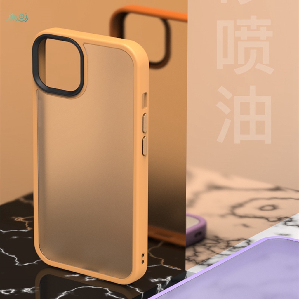 Case Silikon Matte 2 In 1 Tahan Banting Dengan Tombol Metal Untuk Iphone 13 Pro Max 11 12 Pro Max