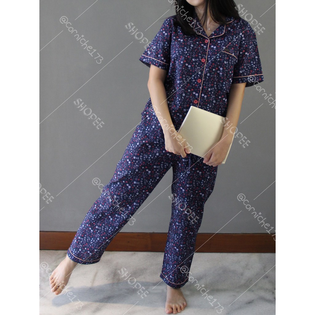 Corniche Daisy Pyjamas Navy