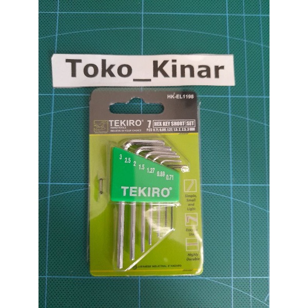 kunci L elektronik 7pcs ( satuan MM )