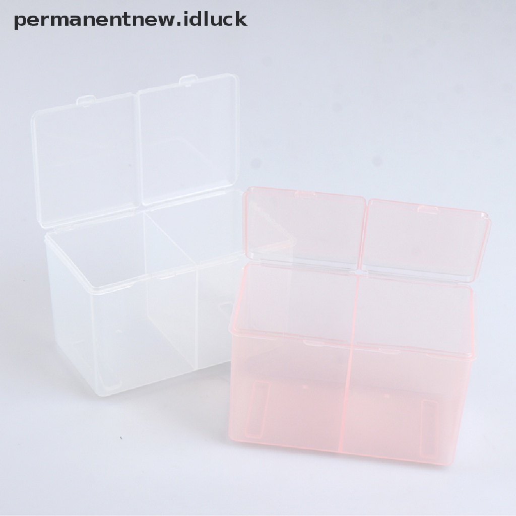 Case Penyimpanan Kapas Penyeka Kosong Portabel Model Twin Well Grids