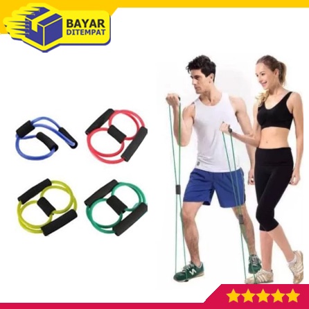 Tali Streching Yoga Fitness Tali Karet Alat Olahraga Tarik