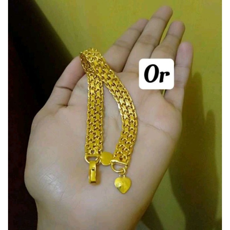 gelang lapis emas 24 k 20 gram