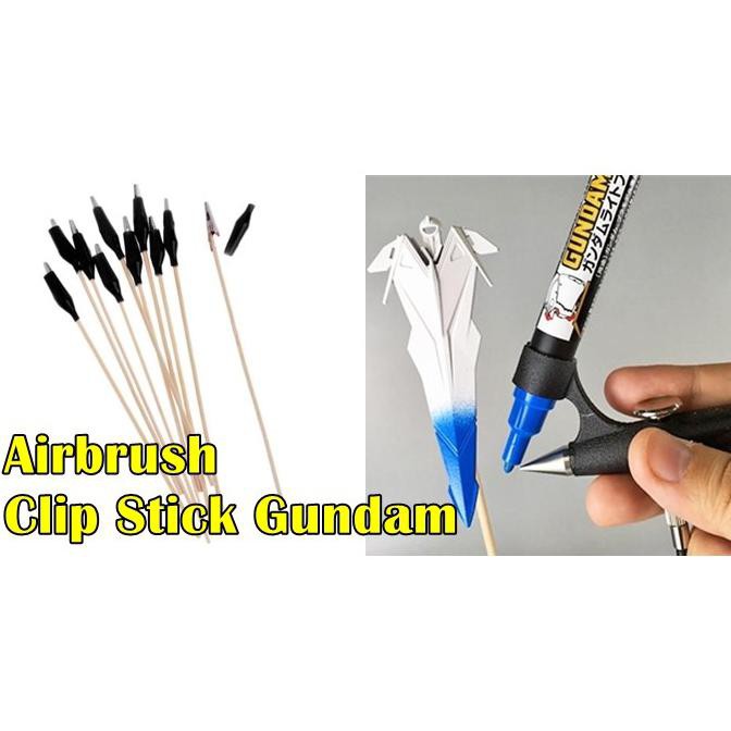 

Open Ds] Airbrush Clip Stick Gundam / Stick Holder Jepit Model Air Brush Paint