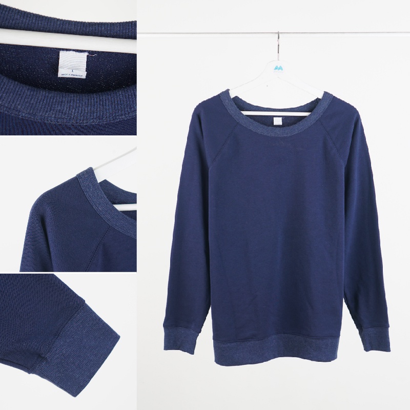 Sweatshirt Wanita- Fleece Relaxed Sweatshirt [OSW 01 GAB 2]-OSW 01N NAVY