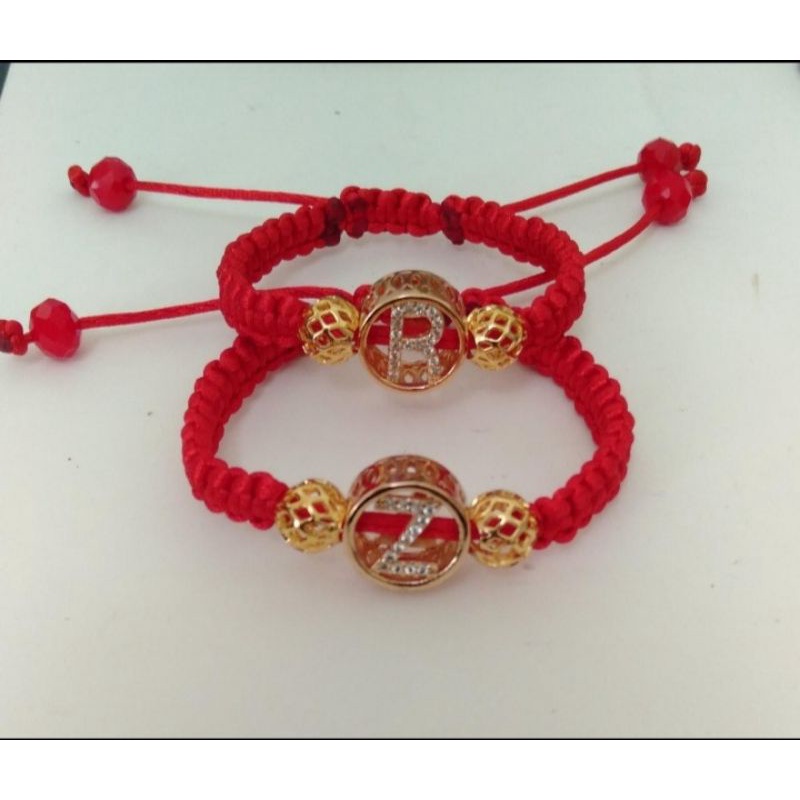 gelang tali  inisial huruf A-Z xuping