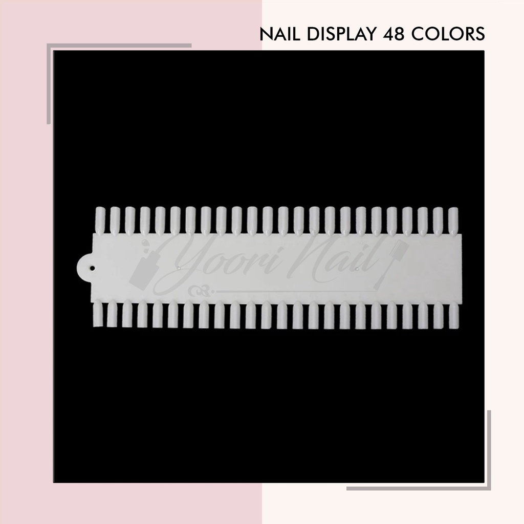 Nail display 48 color papan display warna kutek nail polish color chart 48pcs