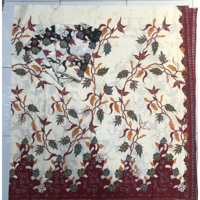 kain batik pekalongan katun halus premium dasar putih