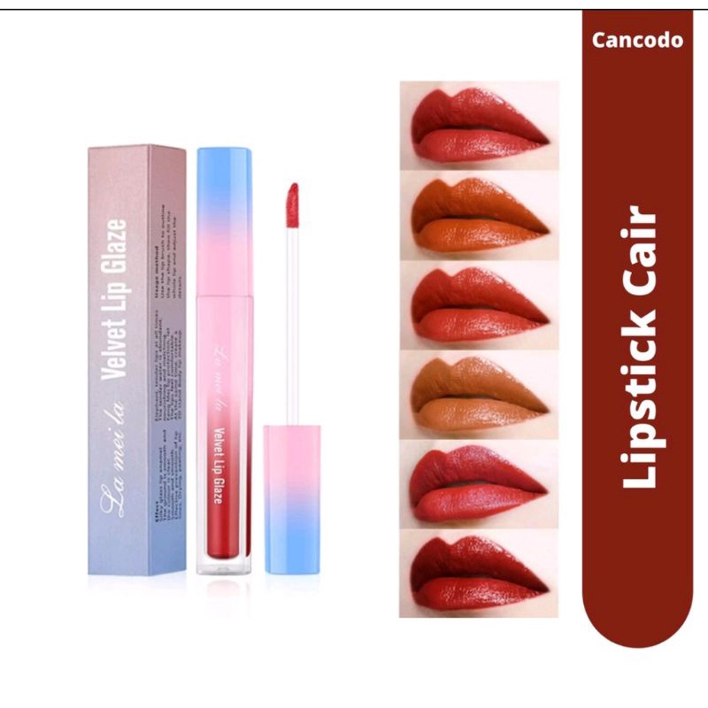 Lameila 1011 lipstick cair korea anti air Velvet Lip Glaze berkualitas