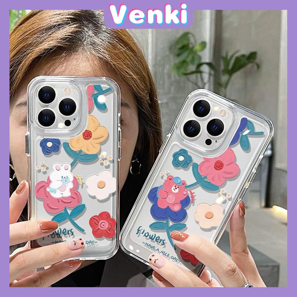 iPhone Case HD Acrylic Hard Case High Clear Metal Button Protection Camera Shockproof Painting Flowers Compatible with iPhone 14 Pro Max 14 Plus 13 Pro Max 12 Pro Max 11 XR 7Plus