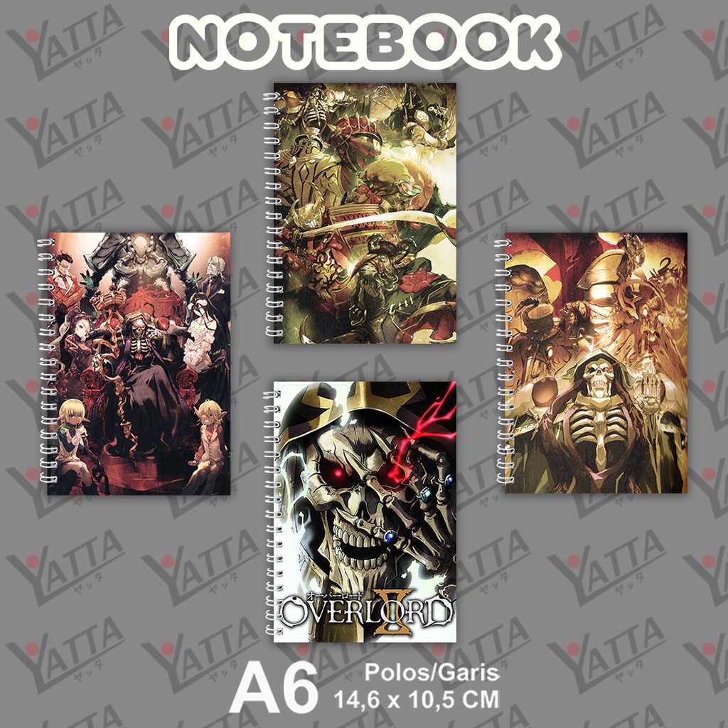 

Notebook Anime Ukuran A6 10,5 cm x 14,8 cm Overlord