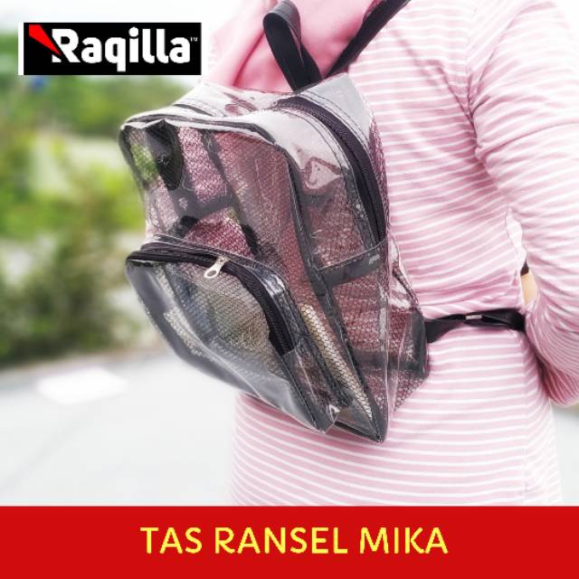 Tas Ransel Mika Backpack Transparan Premium Tas gandong