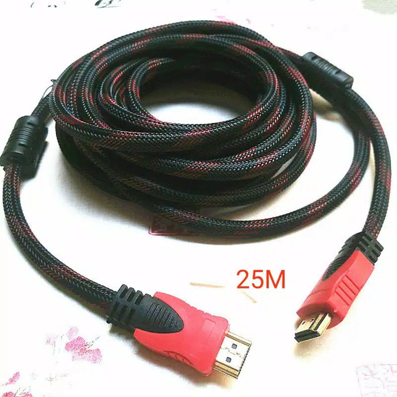 KABEL HDMI 15M SERAT JARING HDMI TO HDMI 15 m 1080P V1.4 3D HQ