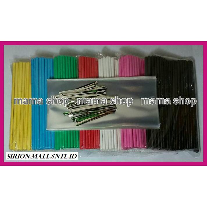 

Lehebleheb- Paket Hemat Stik Lolipop Cakepop Plastik Kawat Tali -Originallll.