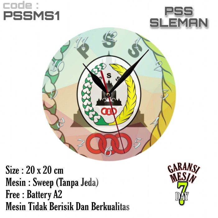 Jam Dinding PSS SLEMAN Team Club Klub Sepak bola KAB SLEMAN YOGYAKRTA