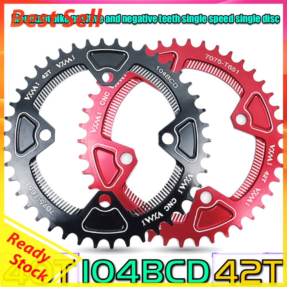 VXM 104BCD 40T/42T Round Mountain Bike Narrow Wide Chainring Single Speed