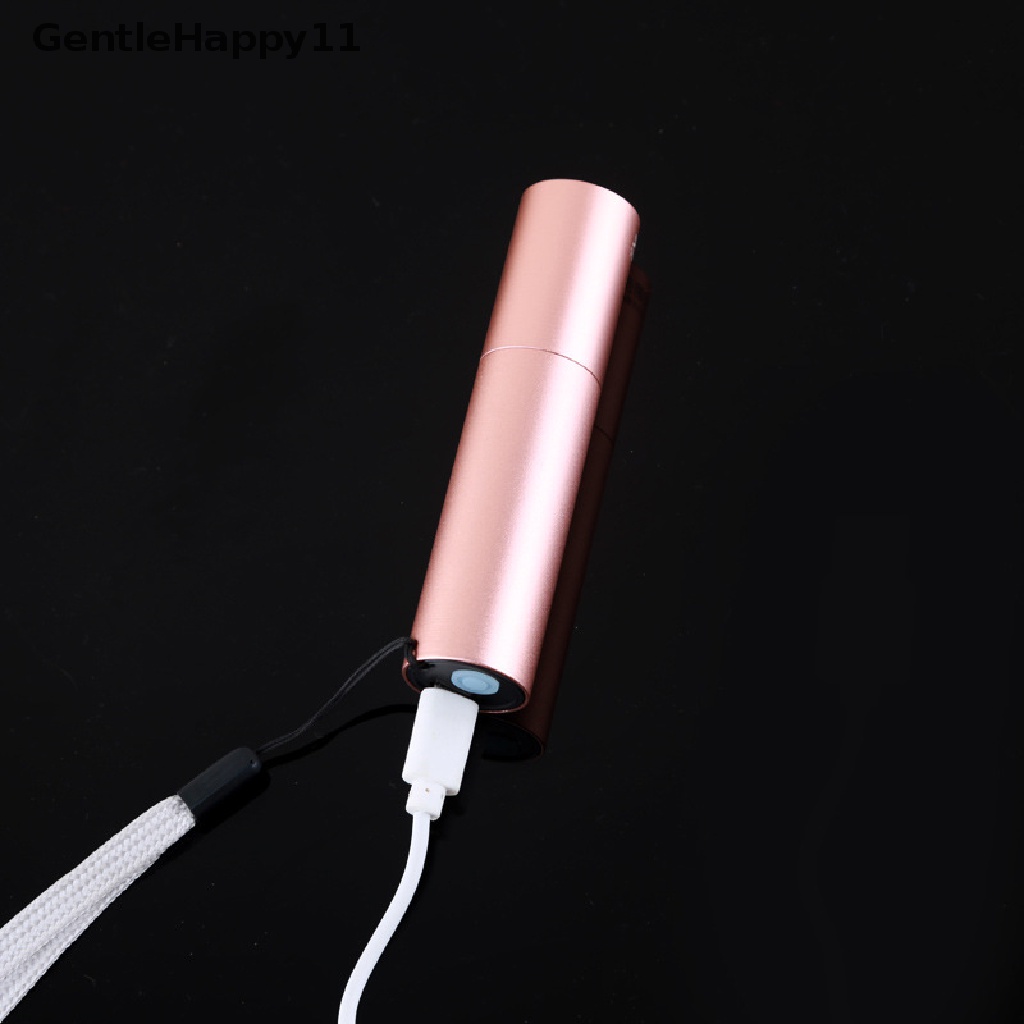 Gentlehappy Lampu Senter Mini Super Terang 3 Mode USB Rechargeable Dengan Built-In