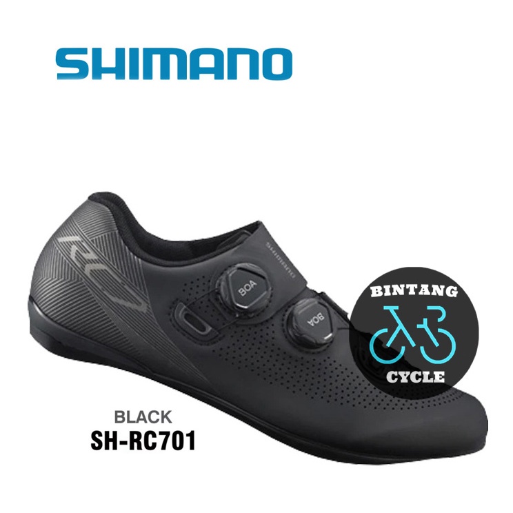 sepatu Cleat shimano RC7 SH-RC701 BLACK NEW Model 2021 sepatu cleat Shimano RC7 cleat roadbike not R