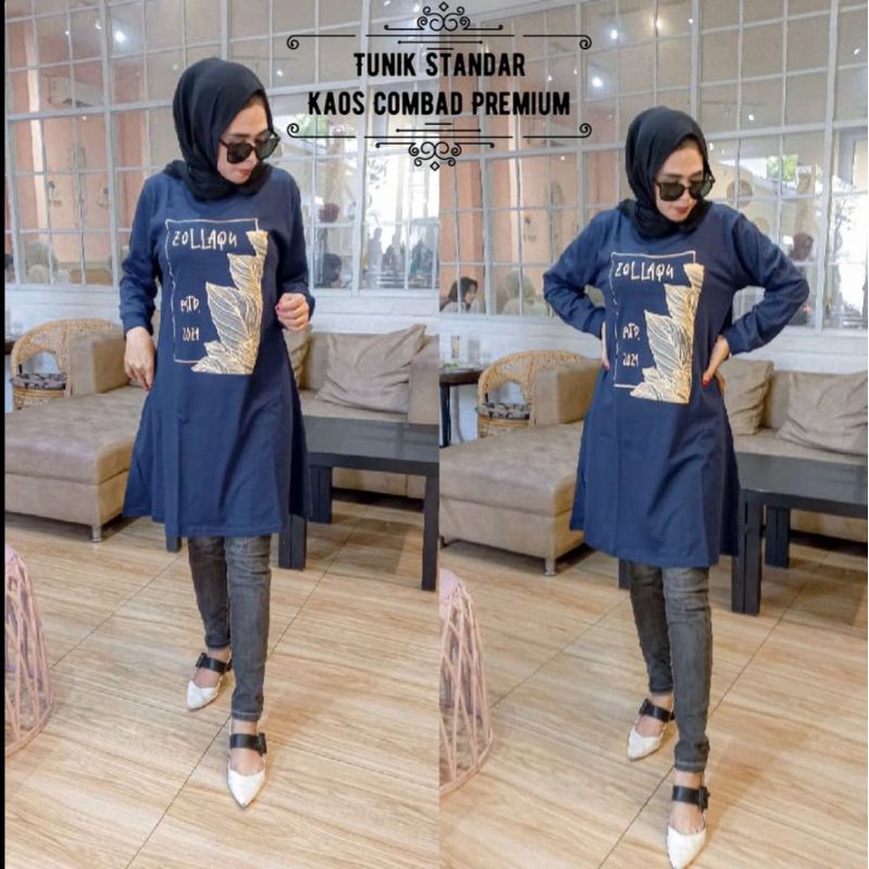 Tunik Kaos Standar Zolaqu Bahan Combad Premium / Tunik Kaos / Tunik Remaja