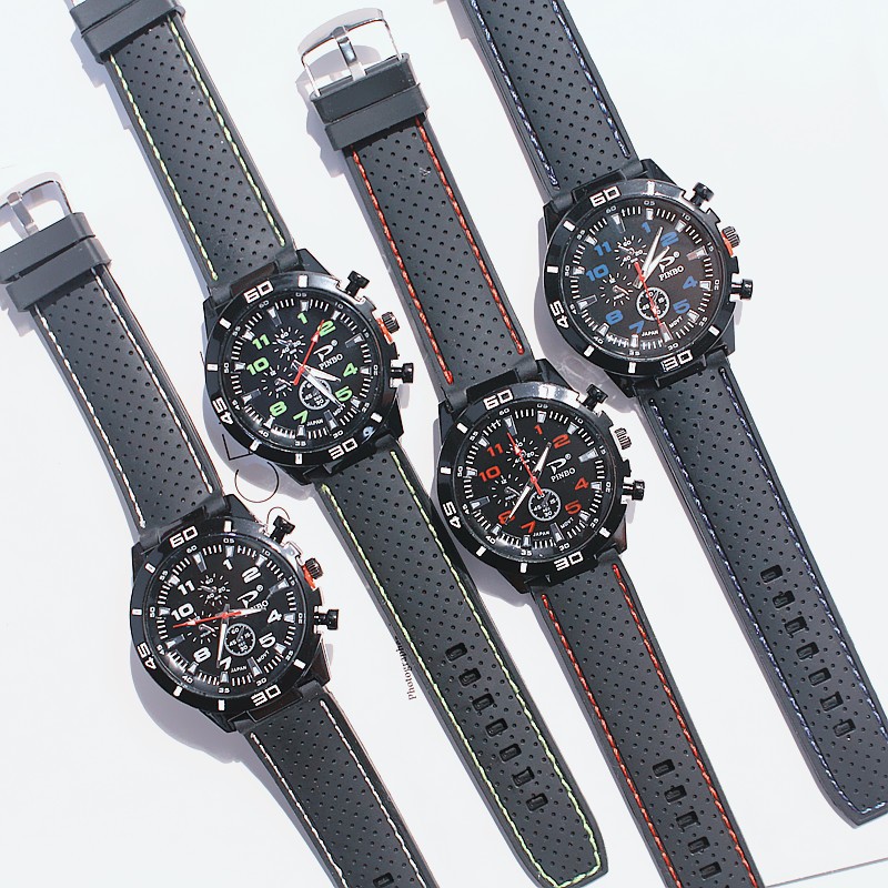 Jam Tangan Pria Sport Korea Quartz Analog Fashion Korea / Jam Tangan Pria Sport Chrono Import