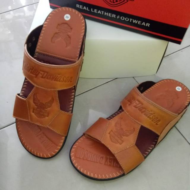 Sandal Kulit Pria Harley Davidson