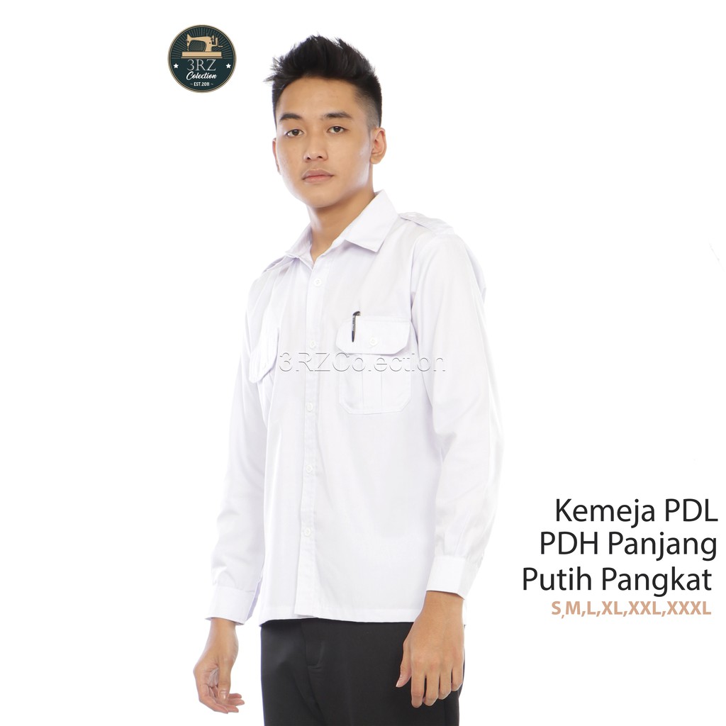 Baju Kemeja Pdh Putih Lengan Panjang Baju pdh/Pdl tangan Panjang Pegawai Negeri Atasan Putih formal