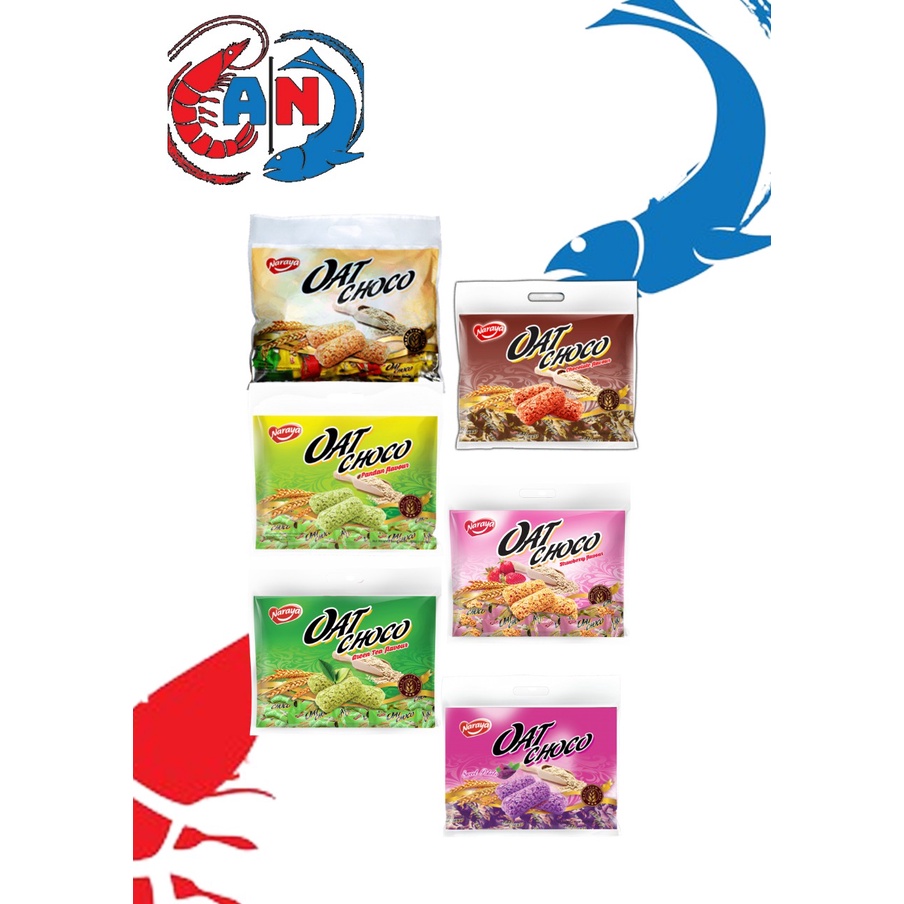 

Naraya Oat Choco Sereal Gandum 400gr Original isi 40 pcs BPOM Vanila Coklat / Cokelat / Pandan /
