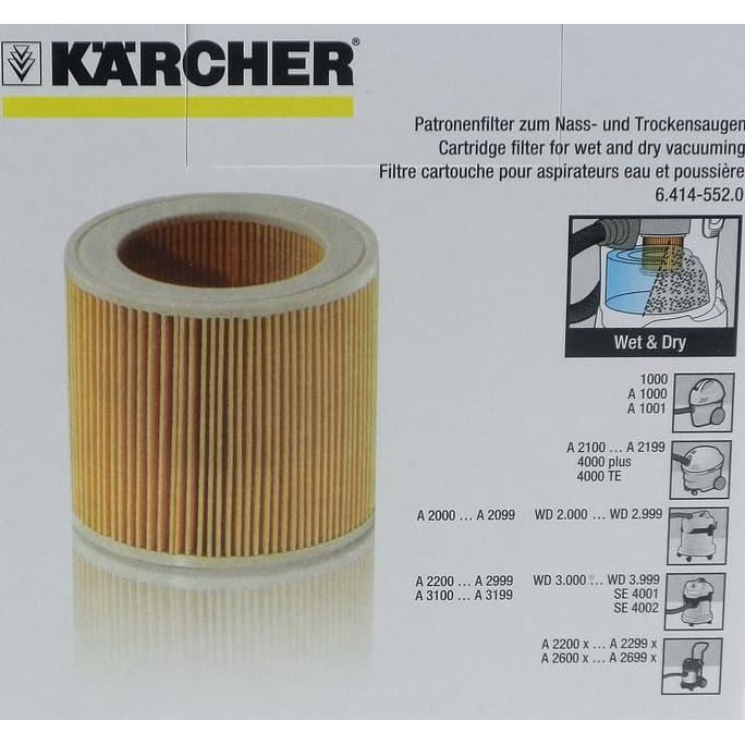 Karcher Cartridge Filter 6.414-552.0