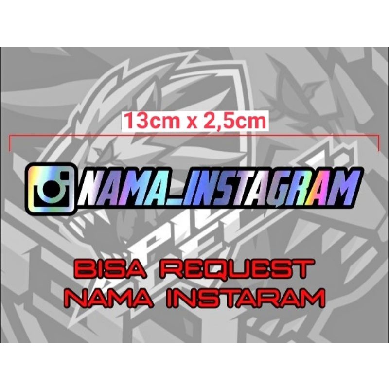 Stiker Nama IG / Stiker Nama Instagram / Stiker Nama Fb / Stiker Nama Tik Tok / Stiker Nama Akun