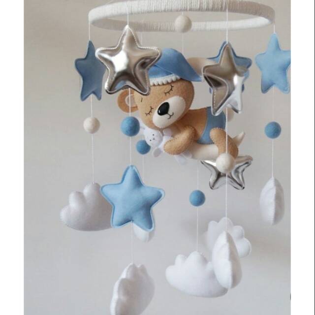 Mainan gantung box bayi musical mobile baby mobile