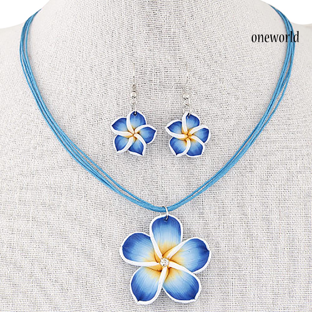 OW@ Jewelry Set Fashion Attractive Alloy Flower Dangle Jewelry Set for Party Dating Vacation