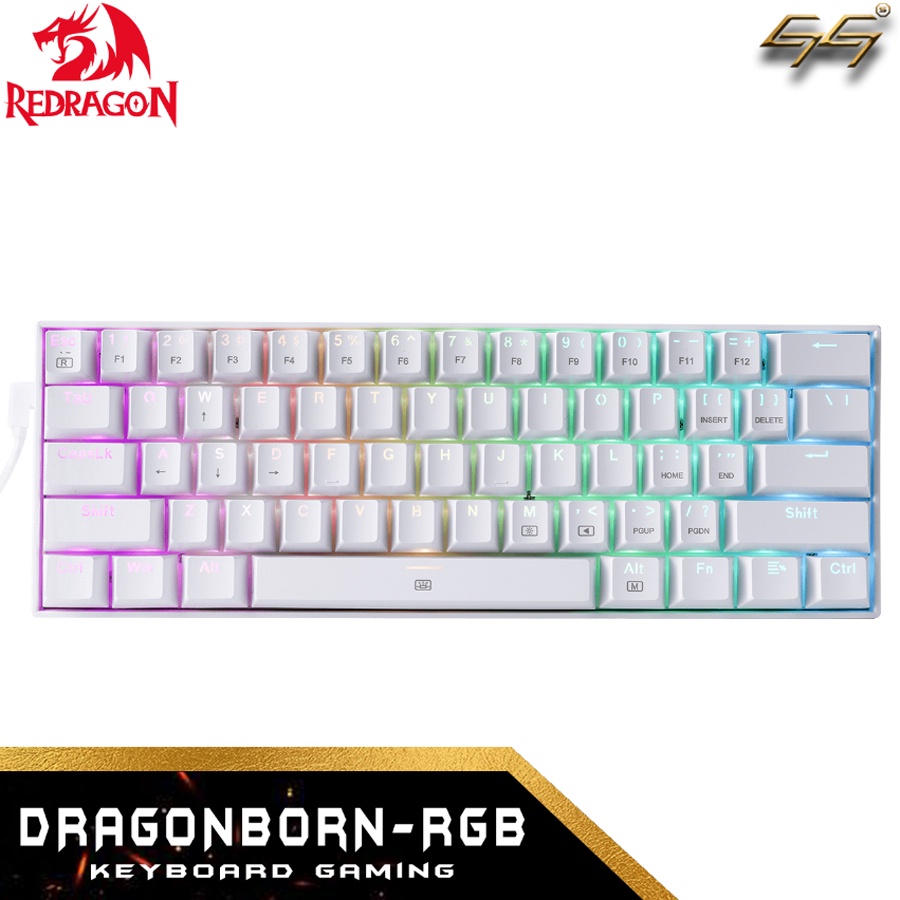 Keyboard Gaming 60% Mechanical RGB Redragon DRAGONBORN K630RGB K630 RGB 60% Mechanical Gaming Keyboard