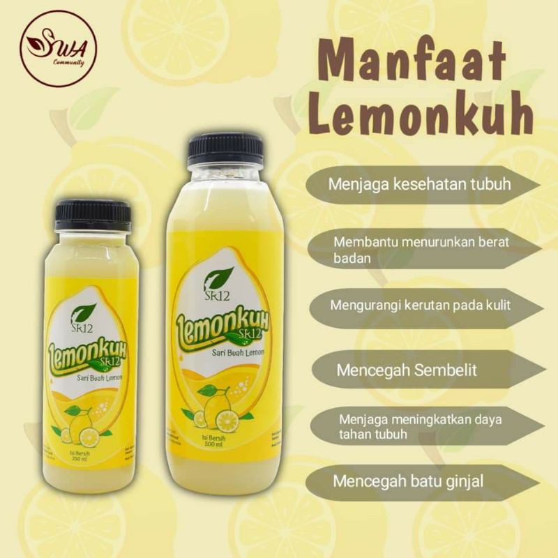 

TERLARIS❤️ LEMONKUH SR12/ EXTRA LEMON 99,96% / Minuman lemon/ Minuman untuk diet alami/ diet sehat