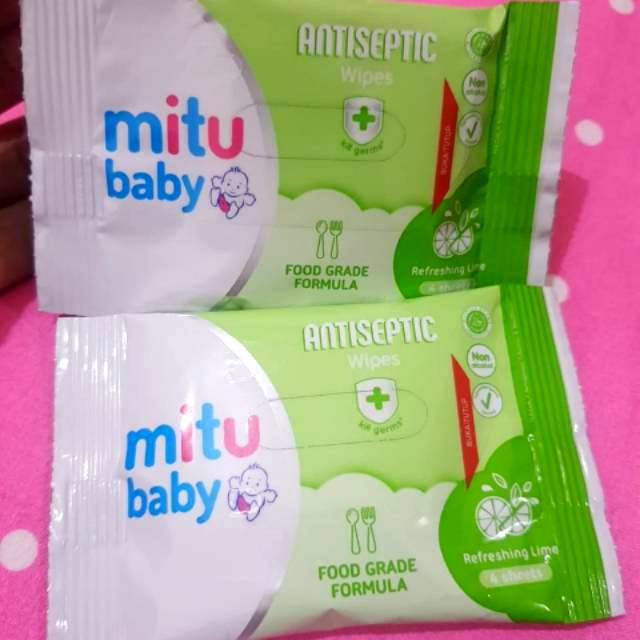 Mitu Baby Tissue basah tissu basah tisu Antiseptic Food Grade Antiseptik Antiseptika Non Alkohol