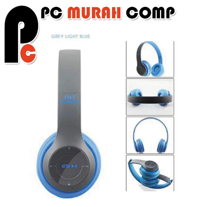 Headset Bluetooth Wireless P47 5.0 EDR Headset Lipat wireless Murah Meriah