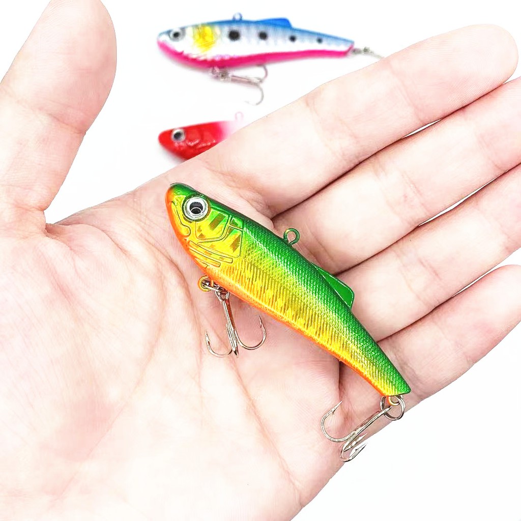 Shengyao 1Pcs Sinking VIB Umpan Pancing 8.5cm 6.3g Swimbait Fishing Lure Ikan Bass Jigging Wobbler Kail Memancing Tackle