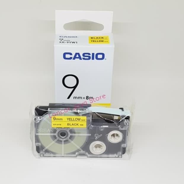 

Casio Ez-Label Printer Black Ink Yellow XR-9YW1/Label It Casio 9mm ,,