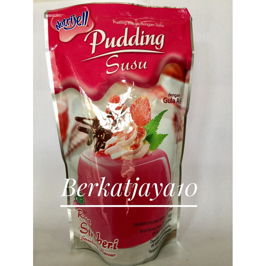 Pudding Susu Nutrijell rasa Stroberi puding nutrijel strawberry 145g