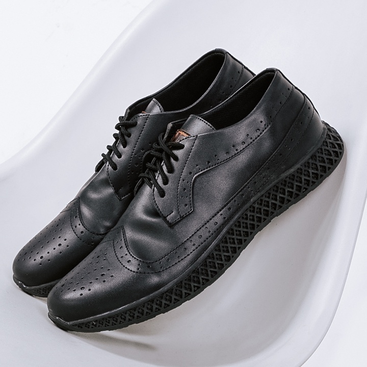 Sepatu Formal Pria Pantofel Kulit Hitam Kerja Original - LORD BLACK