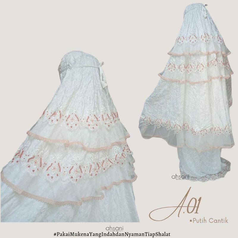 Mukena Mewah Mukena Only A.01 Ahsani Mukena Wanita Mukena Potongan Original Ahsani  Modern Premium J